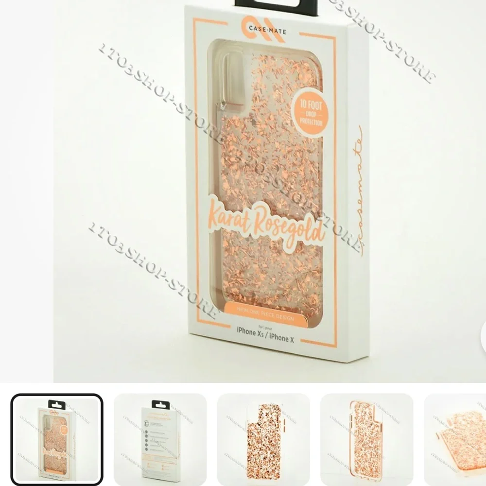 IPhone X/XS Casemate karat rose gold. Great condition!